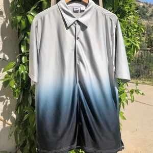 Utility Ombré Short Sleeve Button Down Shirt